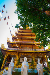 在老挝，万象首都与寺