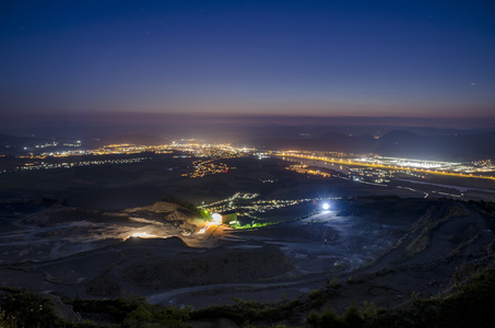 从斯洛伐克山看夜景