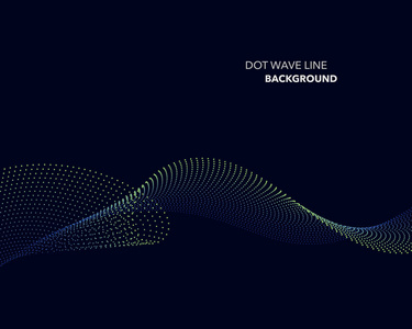 优雅的抽象矢量点波线未来派风格背景模板