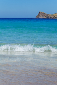 夏季海滩场景克里特岛