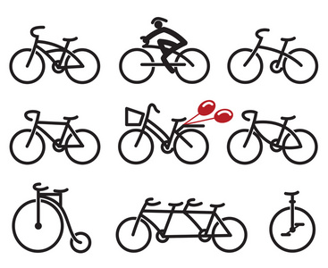 自行车的图标集