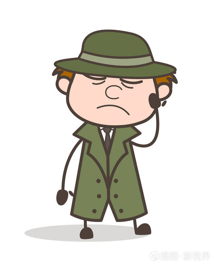 卡通侦探情感表达矢量图插画 正版商用图片0cvwpq 摄图新视界