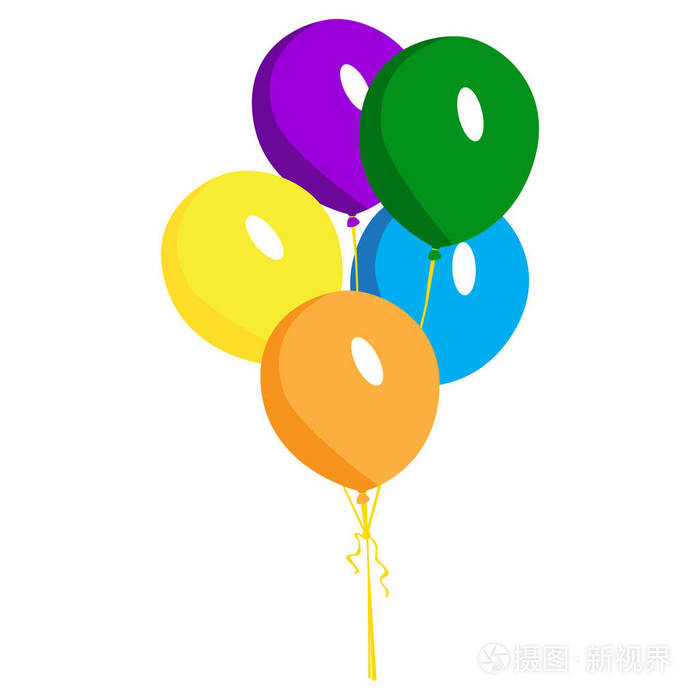 孤立的组的气球插画-正版商用图片0cw8c6-摄图新视界