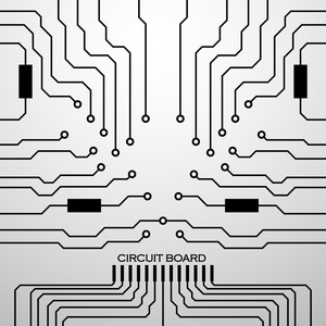 电路板。抽象背景。矢量图。10 eps