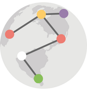全球通信矢量图标图片