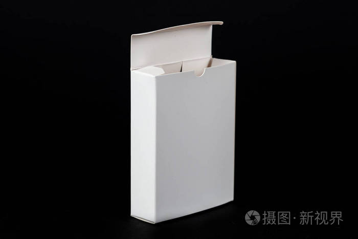 黑色背景白色纸盒照片 正版商用图片0cwh2s 摄图新视界