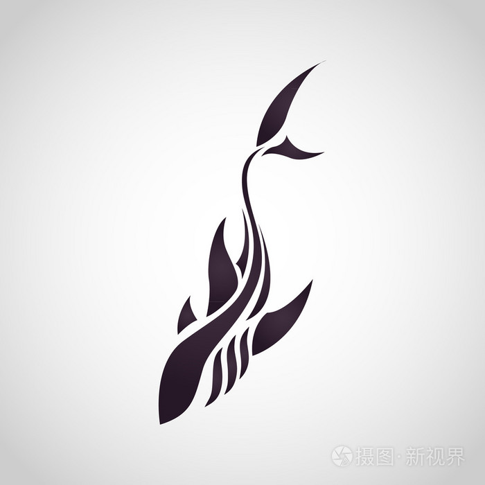鲨鱼标志矢量