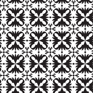 黑白无缝几何图案与装饰流程