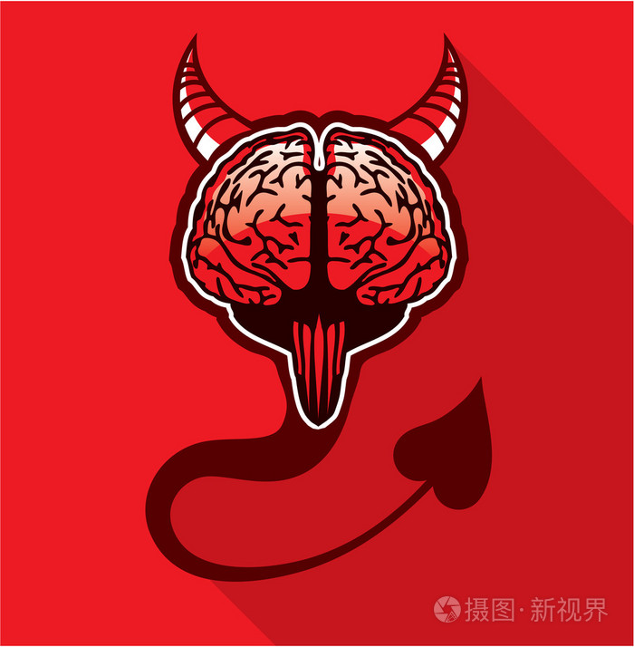邪恶的大脑矢量艺术