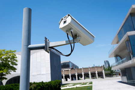 央视在城市居住区央视或在施工现场作业的监控央视或监视摄像机录制