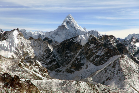 晚上 ama dablam 的视图