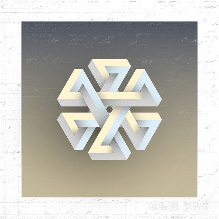 不真实不可能的几何图形矢量元素设计