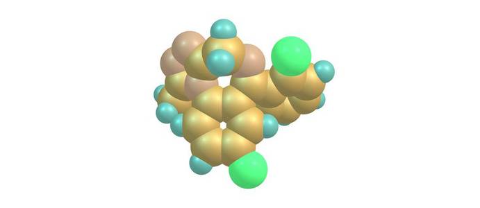 羟基丁酸酸分子结构上白色孤立