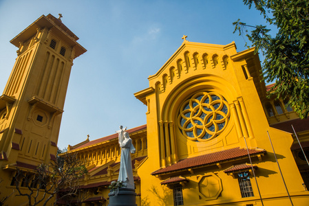 美丽的天主教大教堂，在 Hanoi.Vietnam