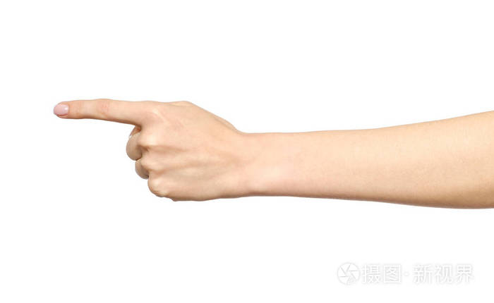 女性的白种人手势的一个单一的手指