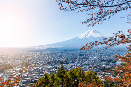 富士山在秋天的季节图片