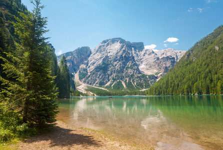 在白云湖 Braies