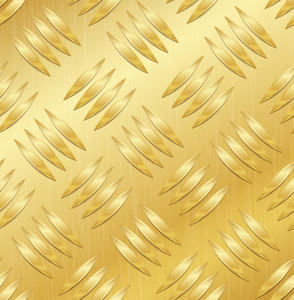 波纹的铝板.金色的金属无缝背景.矢量图照片