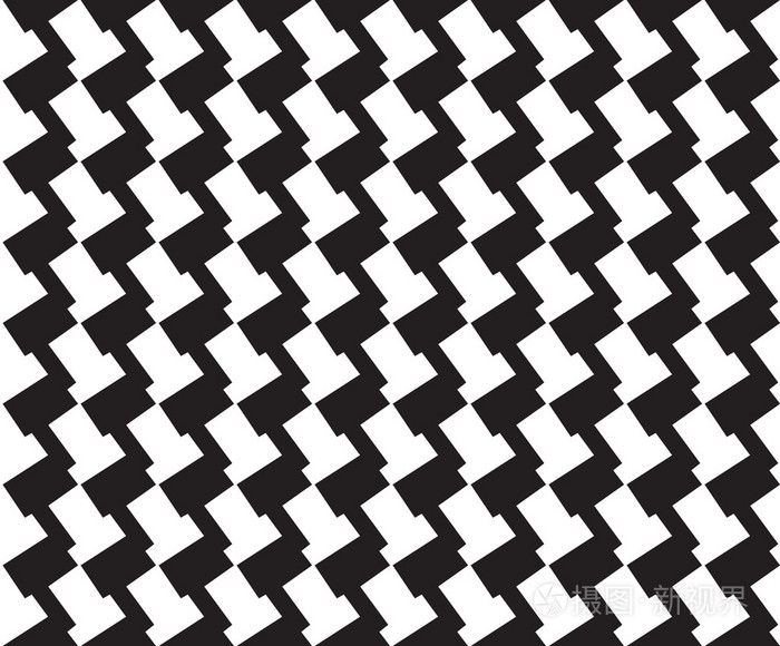 方块在黑色和白色的无缝可重复模式矢量