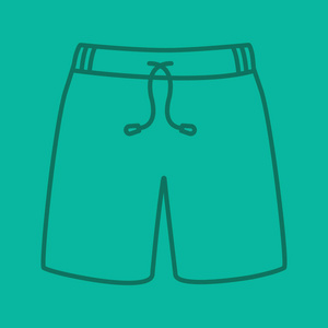 游泳裤彩色线性图标图片