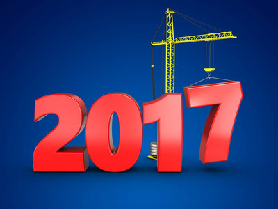 2017 年标志的插图