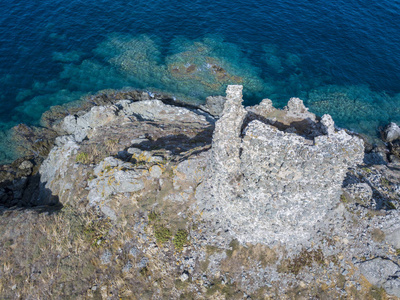 Finocchiarola，Mezzana，Terra 章科西嘉半岛，科西嘉的岛屿的鸟瞰图。伊特鲁里亚海，属于里亚诺自治市的 