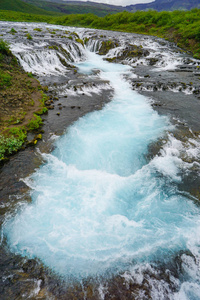 美丽的布鲁阿福斯瀑布冰岛