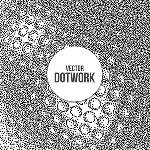 半色调 Dotwork 雕刻金属背景