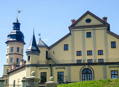 中世纪的建筑，美丽的城堡背景