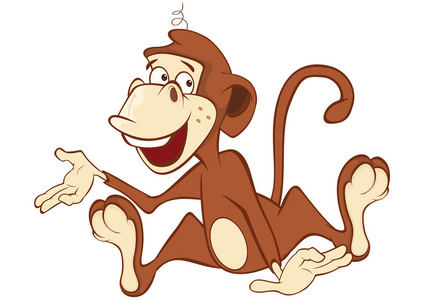 性格开朗的卡通猴子照片