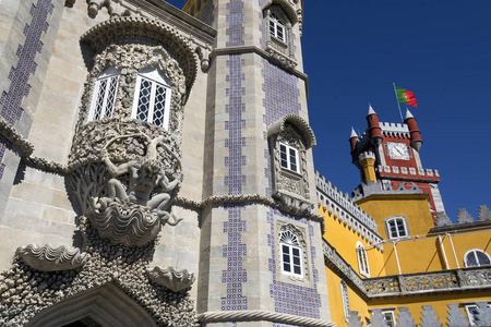 在葡萄牙里斯本附近的辛特拉佩纳国家宫