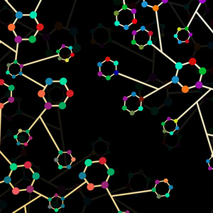 多彩的分子 dna。抽象背景。矢量图。eps10