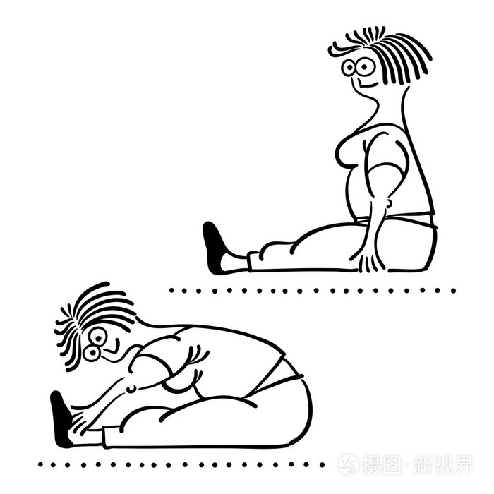 普拉提姿势集插画-正版商用图片0cy44e-摄图新视界