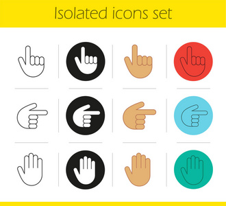 手的手势图标集图片