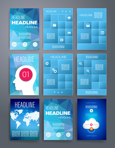 模板。 设计一套网络邮件小册子。 移动技术