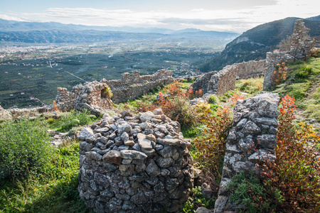 Mystras 拜占庭城堡镇的废墟