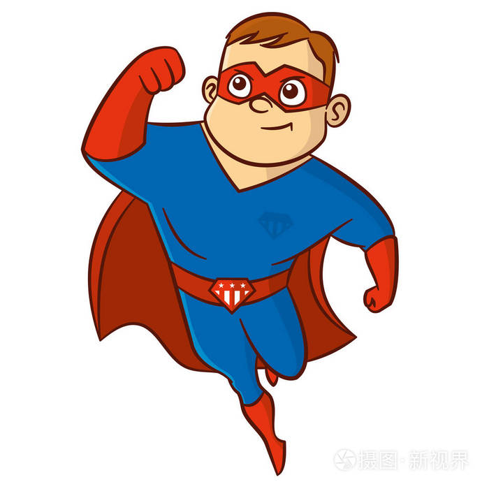 超级英雄人卡通人物