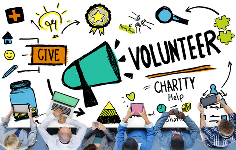 志愿者的慈善机构帮助概念