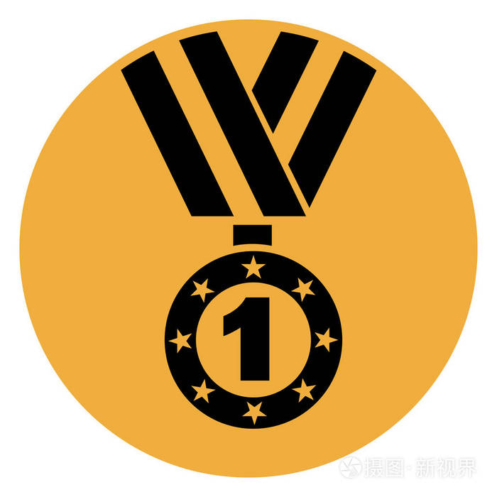 奖牌圆圈图标概念