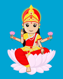 财富印度女神拉克西米 maa照片