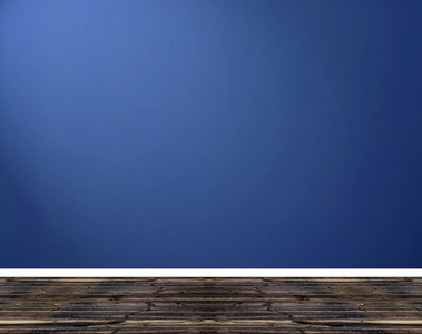 真实照片旧的风化漆的蓝色贴上了去皮的内部墙背景.