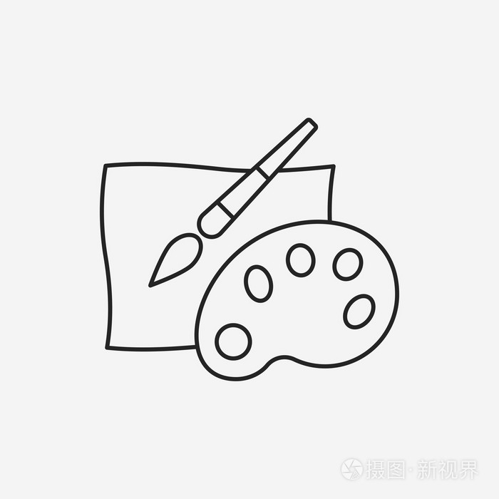 颜料笔简笔画画板图片