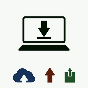 笔记本电脑图标矢量