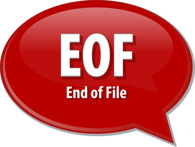 Eof 的首字母缩写定义语音气泡图