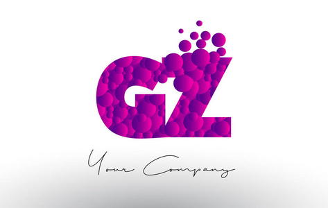 紫色泡沫质地 Gz G Z 点字母徽标