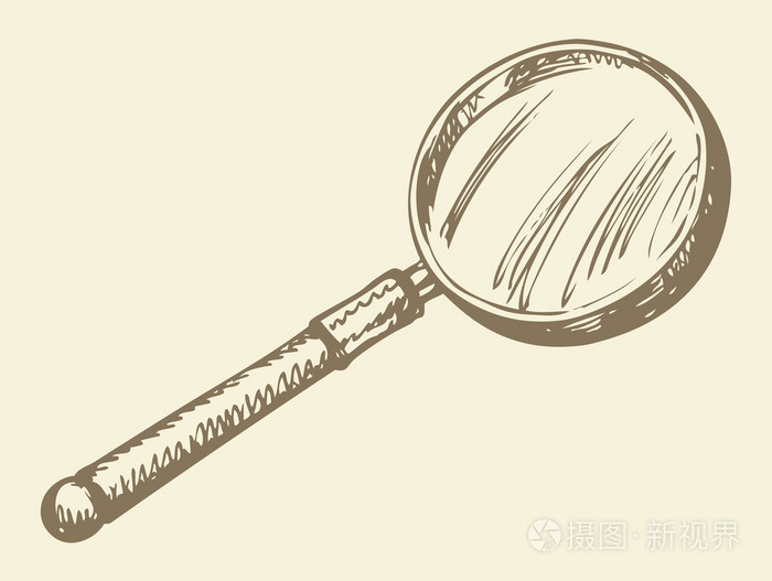 手工绘制的放大镜