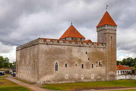 在库雷萨雷在 saaremaa 岛，爱沙尼亚，欧洲主教城堡