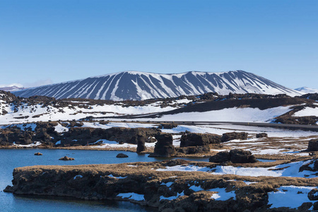 冰岛冬天季节火山