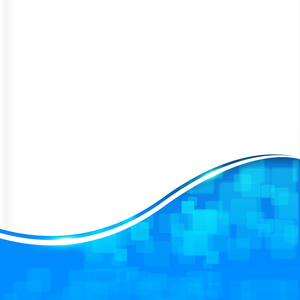 抽象背景蓝色波浪曲线和照明元素矢量