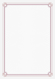 垂直的红色边框 a4 大小证书复古纸背景照片